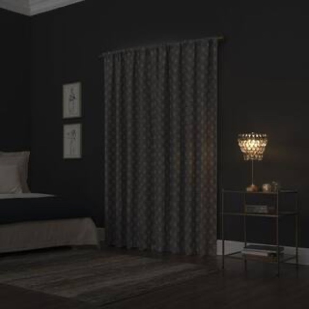 (2) OVER 5# Scott Living 50 x 84 Blackout Tab Top Curtain panels - Picture 6 of 15